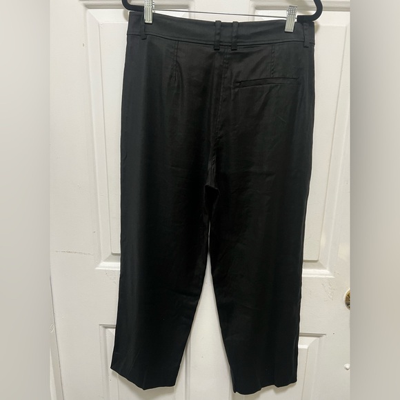 The Reset Pleated Crop Trousers Classic Black Women's Size M - Picture 3 of 5